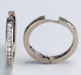 Diamond hoop earrings 14ktw .50cttw G SI1