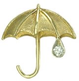 Lg Umbrella Pin 14kt Diamond