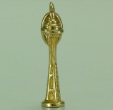 Space Needle Charm 14kty Gold