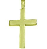 Cross pendant 18kt yellow gold 37mm length model SWP0702Y
