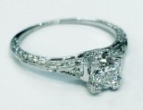Vintage design diamond ring .47 carat nat mined diamond 14kt ring model SWR-047-16