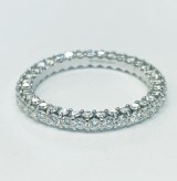 Diamond eternity band 2.20 cttw natural round diamonds Bony Levy preowned ring model SWR-225-Julie