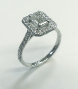 Lab diamond platinum ring 0.93cttw with natural diamond ring 0.30cttw model SWR-MISHA