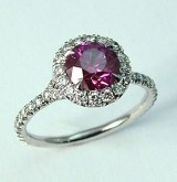 Purple Pink Diamond Ring 1.62c