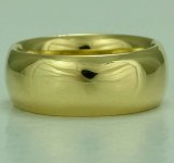 14kt yellow 8mm wedding band