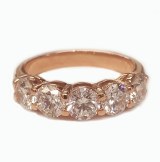 Diamond band 5 stones 1.50cttw lab diamonds F VS model SWR10001R