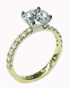 Diamond ring Lab 2.53 cttw 14kt yellow gold model SWR11002/LAB