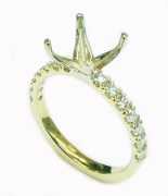 Diamond ring 0.50cttw lab diamonds 14kt yellow gold model SWR11002