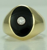 Onyx Diamond Ring 18kt