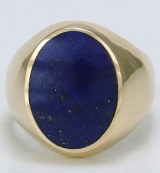 Lapis 14kt yellow gold ring