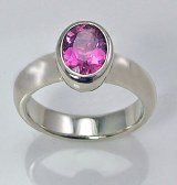 Pink tourmaline 18kt white gold 1.13ct