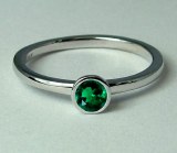 Emerald Ring 14kt white gold .30ct emerald model SWR6683EM