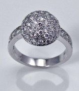 Diamond pave ring  18ktw gold 1.07cttw E-F  VVS2 clarity model SWR7351