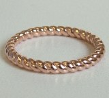 Rose gold rope band 14kt