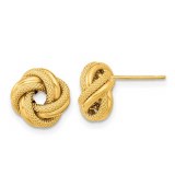 14kt yellow gold love knot design earrings model TL1073
