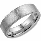 Wedding band 14k white 6mm