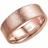 Wedding band 14k rose 8mm