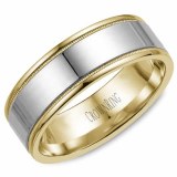 Wedding band 14kt two-tone 8mm