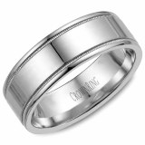 Wedding band 14kt white 8mm