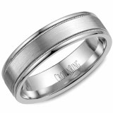 Wedding band 14kt white 6mm