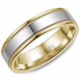 Wedding band 14kt two-tone 6mm