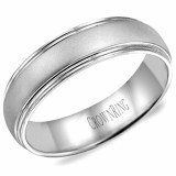 Wedding band 14kt white 6mm