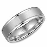 Wedding band 14kt white 6mm