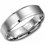 Wedding band 14kt white 6mm