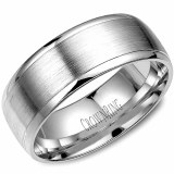 Wedding band 14kt white 8mm