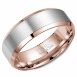 Wedding band 14kt two tone 8mm