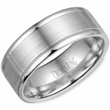 Wedding band 14kt white 8mm