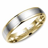 Wedding band 14kt two tone 5mm