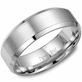 Wedding band 14kt white 7mm