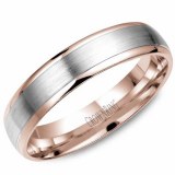 Wedding band 14kt rose 4mm