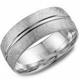 Wedding band 14kt white 8mm