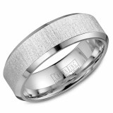 Wedding band 14kt white 7mm