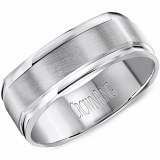 Wedding band 10kt white 7mm