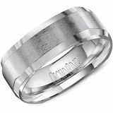 Wedding band 14kt white 7mm