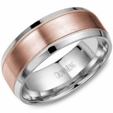 Wedding band 14kt rose 8mm