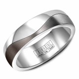 Wedding band 14kt white 6mm