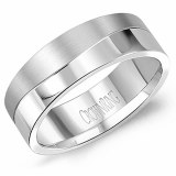 Wedding band 14kt white 8mm