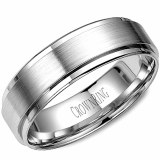 Wedding band 14kt white 6mm