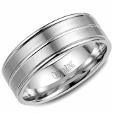 Wedding band 14kt white 7mm