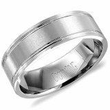 Wedding band 14kt white 7mm