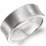 Wedding band 14kt white 8mm