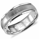 Wedding band 14kt white 8mm