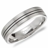 Wedding band 14kt white 5.5mm