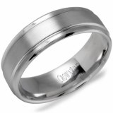 Wedding band 14kt white 7mm