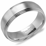 Wedding band 14kt white 7mm