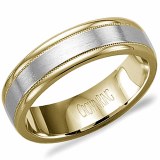 Wedding band 14kt two tone 6mm